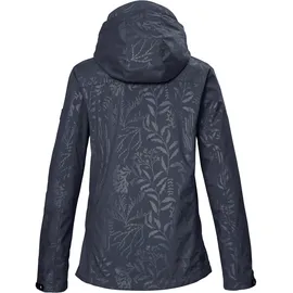 KILLTEC KOS 122 WMN SFTSHLL JCKT FLORAL, Damen Softshelljacke/Outdoorjacke mit abzippbarer Kapuze abzippbar, Gr. 42,