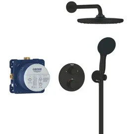 Grohe Precision Thermostat Duschsystem mit Vitalio Start 250, mattschwarz