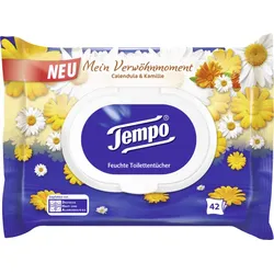 Tempo Calendula& Kamille Feuchte Toilettentücher 42ST