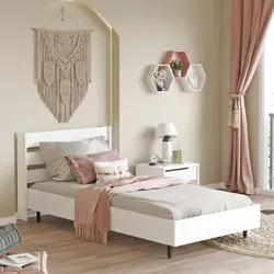 Einzelbett Vesanto 100x200 cm Weiß