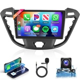 1G+32G Wireless Carplay Android 13 Autoradio 2 Din für Ford Transit Custom Tourneo 2013-2018 9 Zoll Autoradio mit Android Auto Navi GPS WIFI Mirror Link Bluetooth FM/RDS/DAB/OBD/DVR/SWC Rückfahrkamera