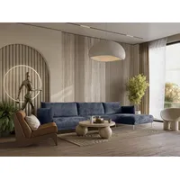 Fun Möbel Ecksofa Designersofa Madison Stoff Tender Way Blau Ottomane Rechts