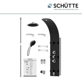 Schütte Duschpaneel Lanzarot Glas Schwarz