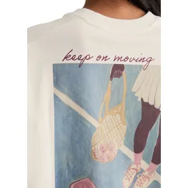 Marc O'Polo Sweatshirt Rückenprint Silky Weiß S
