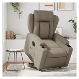vidaXL Relaxsessel mit Aufstehhilfe Elektrisch Cappuccino Kunstleder