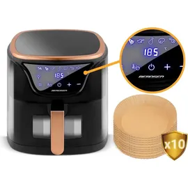 Berdsen Heißluftfritteuse BD-652 schwarz/gold