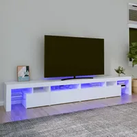 VidaXL TV-Schrank mit LED-Leuchten Weiß 260x36,5x40 cm