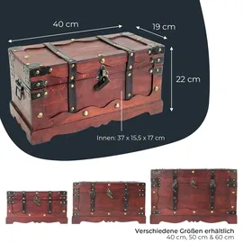 HMF Schatztruhe 40 x 19 x 22 cm 1-tlg. braun