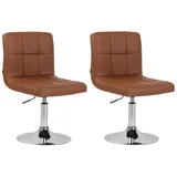 CLP 2er Set Lounger Palma V2 Kunstleder hellbraun