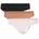 Tanga 3 St Beige/Braun/Bunt/Schwarz XS