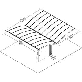 CANOPIA Palram - Canopia Doppelcarport Arizone Double Wave