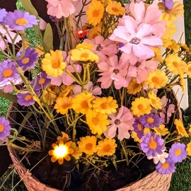 MARELIDA LED Solar Lichterkette Blumen Beetstecker Gartenstecker Gartendeko