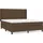 vidaXL Boxspringbett mit Matratze Dunkelbraun 180x200 cm Stoff