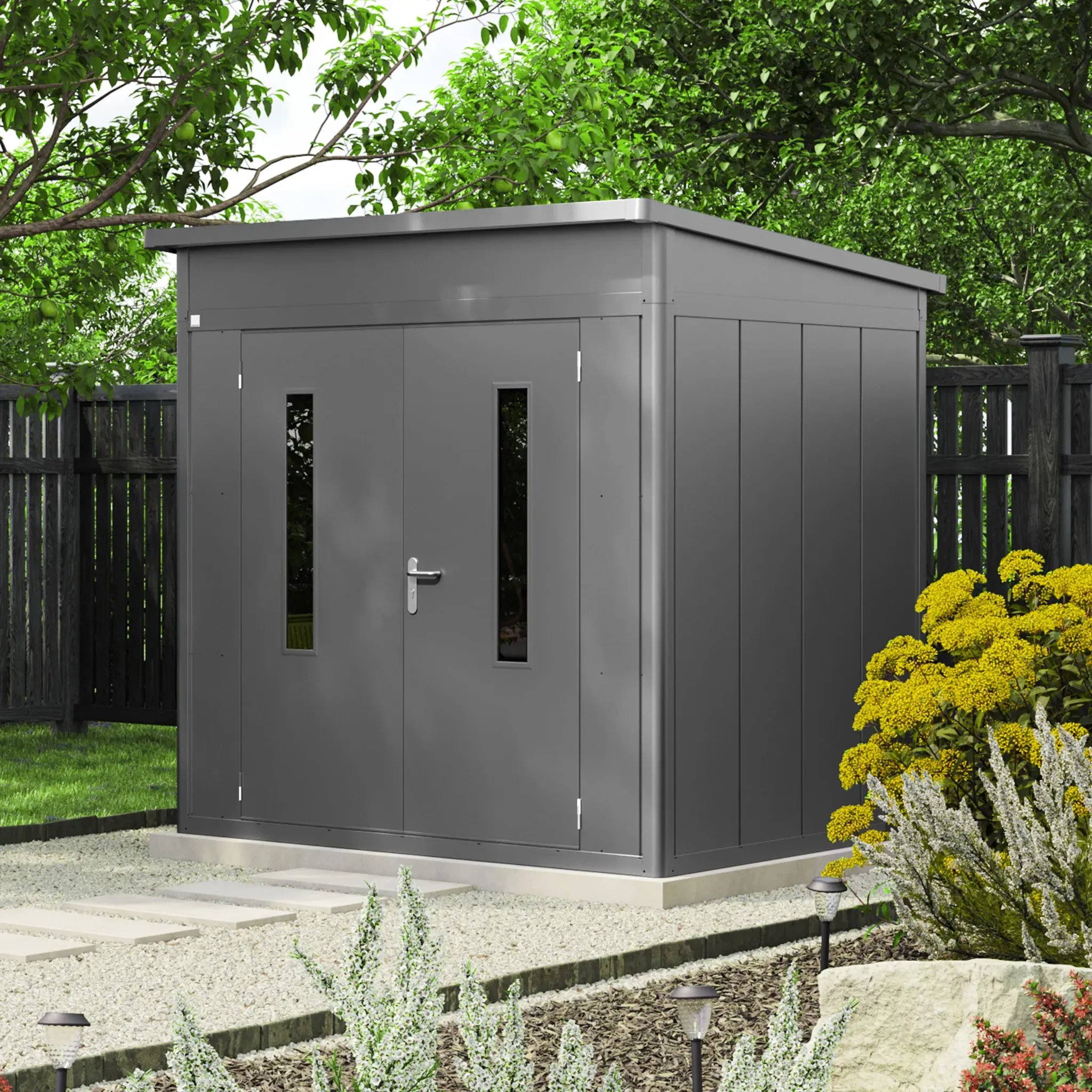 PRIMEYARD  Casetta da giardino 228x180 cm, antracite - (GFPV00910)