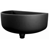 VARILE Waschbecken Ausgussbecken aus Kunststoff mit Zubehör schwarz