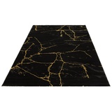 Leonique Teppich »Juliet«, rechteckig, modernes Marmor-Design, Kurzflor, pflegeleicht, weich 96029206-6 black-gold 12 mm,