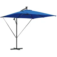 VidaXL Auskragender Bananenschirm Blau 249 x 249 x 250