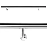 Wiltec Handlaufset Wandhalter 200 cm Edelstahl