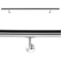 Wiltec Handlaufset Wandhalter 200 cm Edelstahl