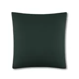 VEL VET HOME VelvetHome Deluxe Kissenbezug 80x80 cm 1teilig Made in EU Hohe Qualität Kopfkissenbezug mit Reißverschluss 100% Baumwolle Kissenhülle 80x80 Dunkelgrün