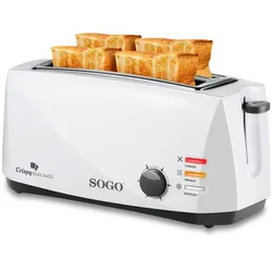 SOGO Brotröster mit 2 langen Schlitzen 1400W