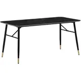 FineBuy Esstisch 160 x 80 x 76 cm schwarz