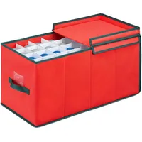 Relaxdays Weihnachtskugel Aufbewahrungsbox, für 128 Kugeln, HxBxT: 30 x