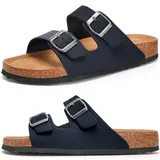 Torotto Herren Pantoletten Leder Unisex-Erwachsene Sandalen Hausschuhe Arbeitsschuhe Antistatik Bequeme