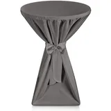 Beautissu Stehtischhusse Premium Anthrazit Ø 70 cm