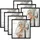 Giftgarden Bilderrahmen Quadratisch Collage schwarz 20x20 cm 7er Set