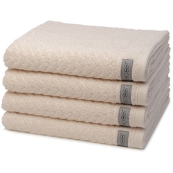 ROSS Smart Handtuch-Set (4er-Set) Natur Silber