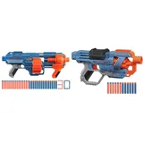 Hasbro E9527F03 Nerf Elite 2 Shockwave RD-15 Blaster & Elite 2 Commander RD-6 Blaster, 12 Nerf Darts, 6-Dart Rotationstrommel, Tactical Rail Steckschienen, Befestigungspunkte, 6.7 x 36.2 x 24.1 cm