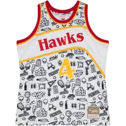 Mitchell And Ness  Unterhemden Maillot NBA Atlanta Hawks Spud Webb  in Weiss, EU L