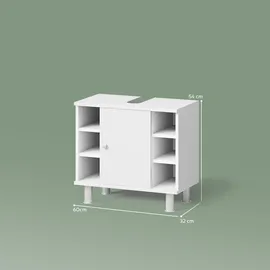 livinity Waschbeckenunterschrank Fucino 60 x 54 cm Weiß