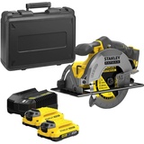 Stanley FatMax SFMCS550M2K (18V, 4.0Ah, bürstenlos, werkzeuglose Schnitttiefen- und Winkeleinstellung bis 55°, mit Staubsaugeranschluss, inkl. 2x Akkus, Ladegerät, Koffer)