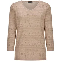 GOLDNER Rundhalspullover Beige 21