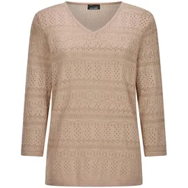 GOLDNER Rundhalspullover Beige 21