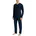 Herren by Pyjamas lang V-Ausschnitt Baumwolle uni/gemustert Dunkelblau 3XL