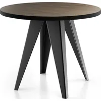 WFL GROUP Esstisch Arlo, Modern Rund Tisch mit pulverbeschichteten Metallbeinen braun 120 cm x 76 cm x 120 cm