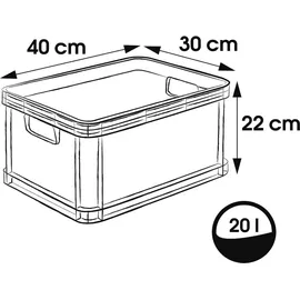 KEEEPER Aufbewahrungsbox Robert 40 x 30 x 22 cm 1-tlg. grau