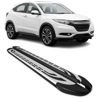 OMAC Kfz-Schmutzfänger Trittbretter Seitenschweller für Honda HR-V 2016-2021 Alu Schwarz, 2-tlg., Rutschfest, Haltbar, Aerodynamik schwarz|silberfarben