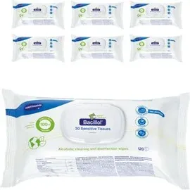 Hartmann Bacillol 30 Sensitive Green Tissues Schnell-Desinfektionstücher | Packung 120 Tücher)