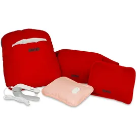 Unold 86023 Wärmi Elektrische Wärmflasche Premium Set Rot