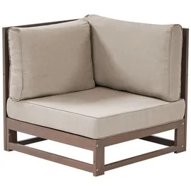 Beliani Timor II Loungeset dunkelbraun