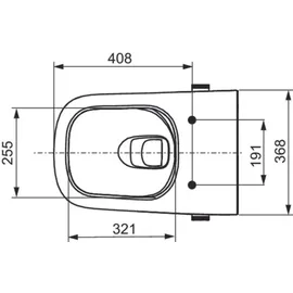 TECE TECEneo Dusch-WC mit WC-Sitz Weiß spülrandlos