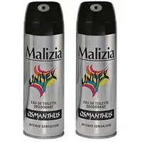 2x MALIZIA UOMO OSMANTHUS deo 125ml deospray deo spray deodorant Edt parfum