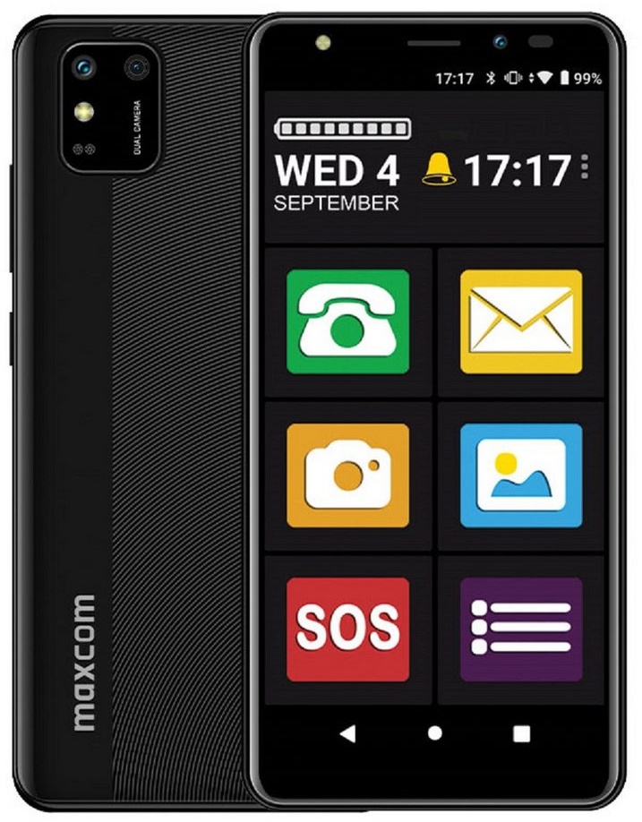 Maxcom Senioren Smartphone Handy MS554 4G, 5,5'' Display, 2500 mAh Akku Smartphone schwarz