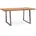 Schreibtisch Massivholz Baumkante Chromgestell Handarbeit TARN Goldbraun-Chrom 180x90x76