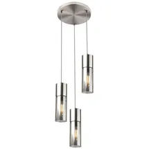 GLOBO Annika 1-flg. 30 cm grau Glas Metall