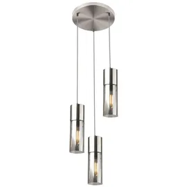 GLOBO Annika 1-flg. 30 cm grau Glas Metall